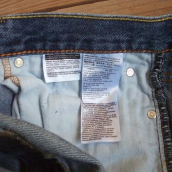 Levi Strauss 550 W38 L 36 Denim Jeans Relaxed Straight - Picture 2 of 5